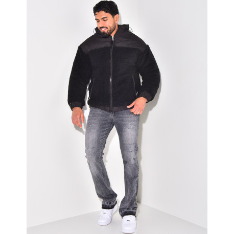 Doudoune bi-matière