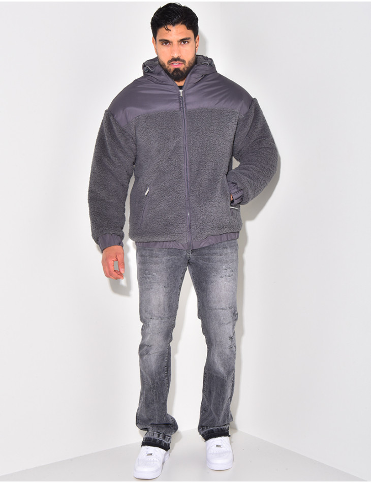 Doudoune bi-matière