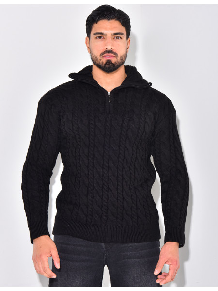 Pullover mit Stehkragen