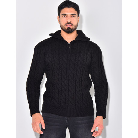 Pullover mit Stehkragen