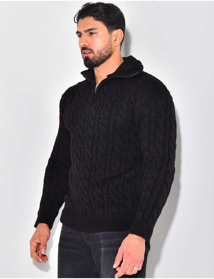 Pullover mit Stehkragen