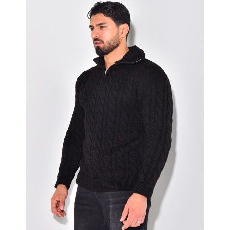 Pullover mit Stehkragen