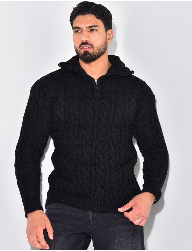 Pullover mit Stehkragen