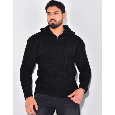 Pullover mit Stehkragen