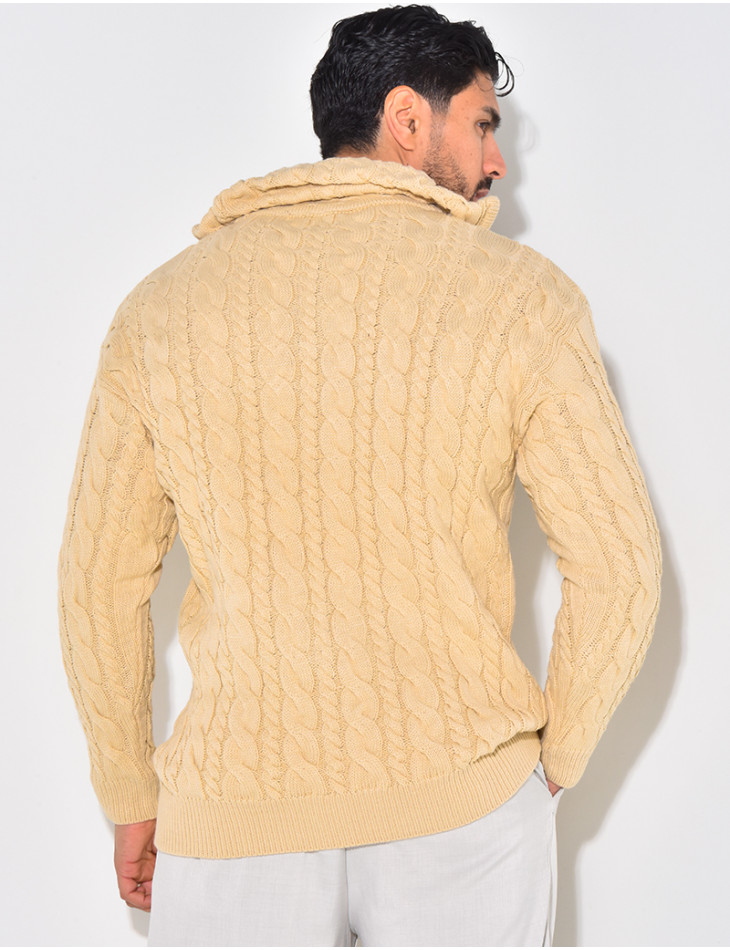 Pull en laine à zip