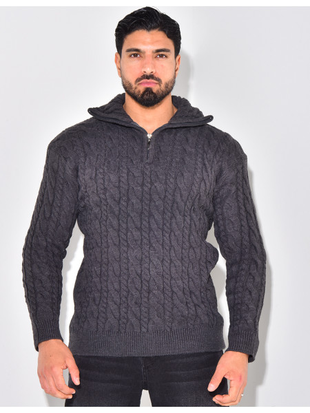 Pullover mit Stehkragen