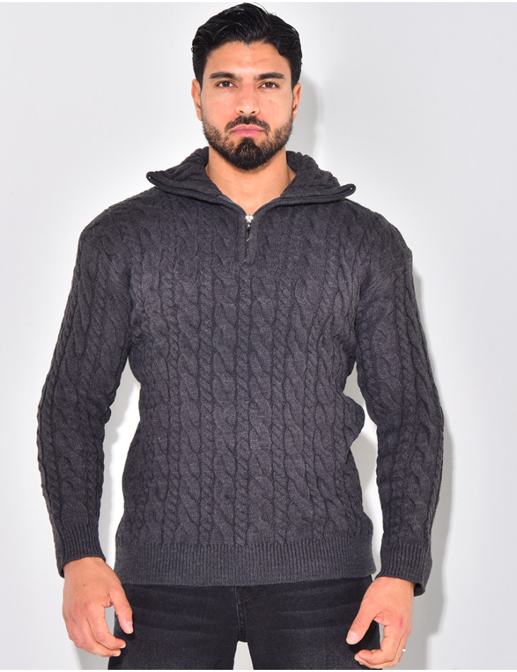 Pullover mit Stehkragen