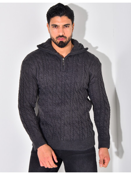 Pullover mit Stehkragen
