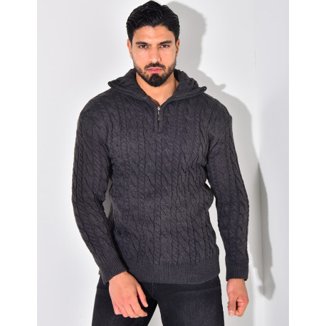 Pullover mit Stehkragen