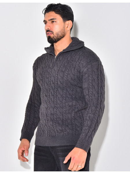 Pullover mit Stehkragen