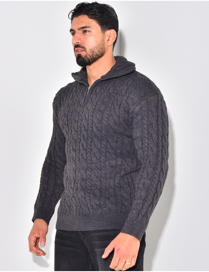 Pullover mit Stehkragen