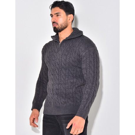 Pullover mit Stehkragen