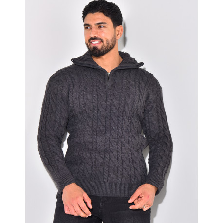 Pullover mit Stehkragen