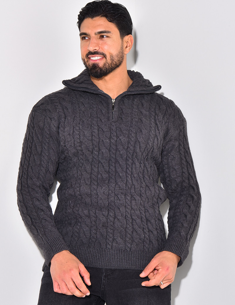 Pullover mit Stehkragen