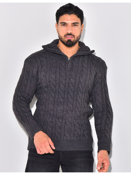 Pullover mit Stehkragen