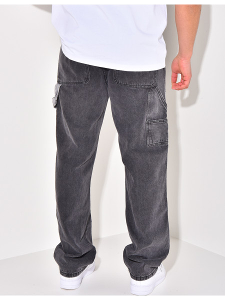 Jeans flare bi-color