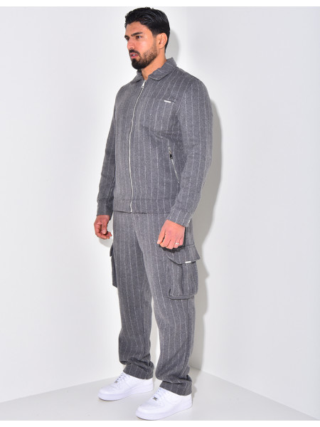 Ensemble épais pantalon et chemise rayé