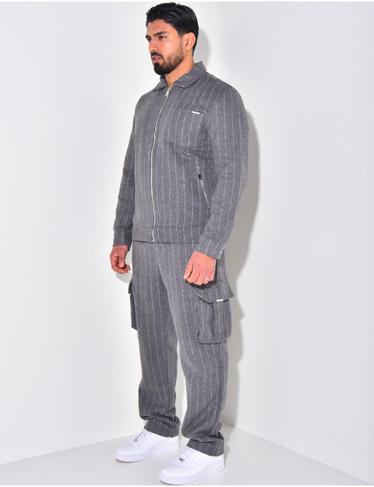 Ensemble épais pantalon et chemise rayé