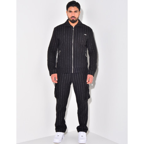 Ensemble épais pantalon et chemise rayé