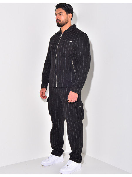 Ensemble épais pantalon et chemise rayé