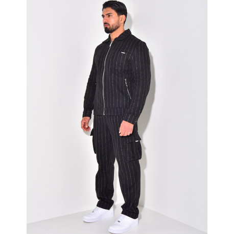 Ensemble épais pantalon et chemise rayé