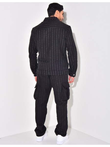 Ensemble épais pantalon et chemise rayé