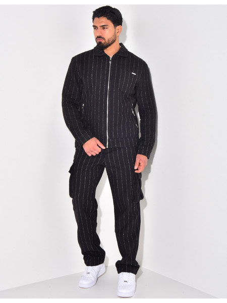 Ensemble épais pantalon et chemise rayé