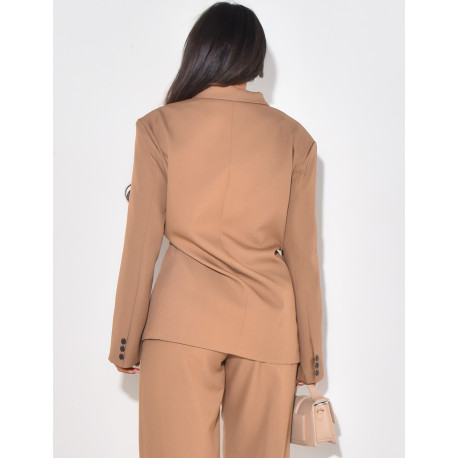 Blazer oversize à boutonnière sur le côté