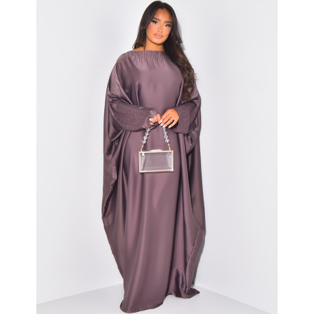 Butterfly abaya adorned with rhinestones to tie on the inside