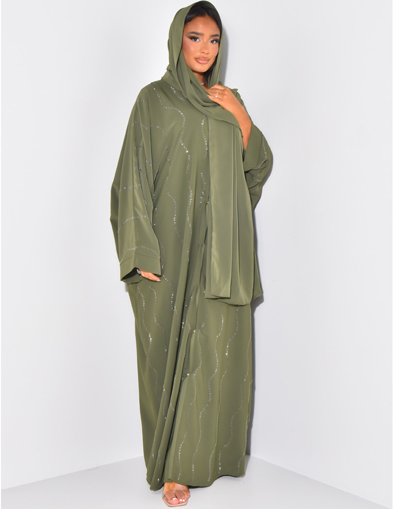 Set aus Abaya und Schal mit...