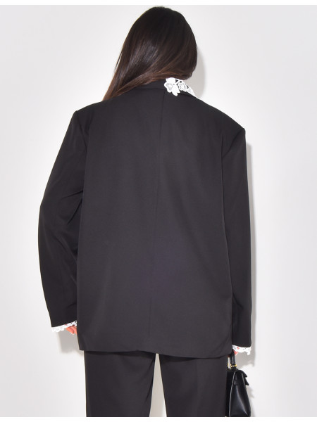 Blazer à dentelles