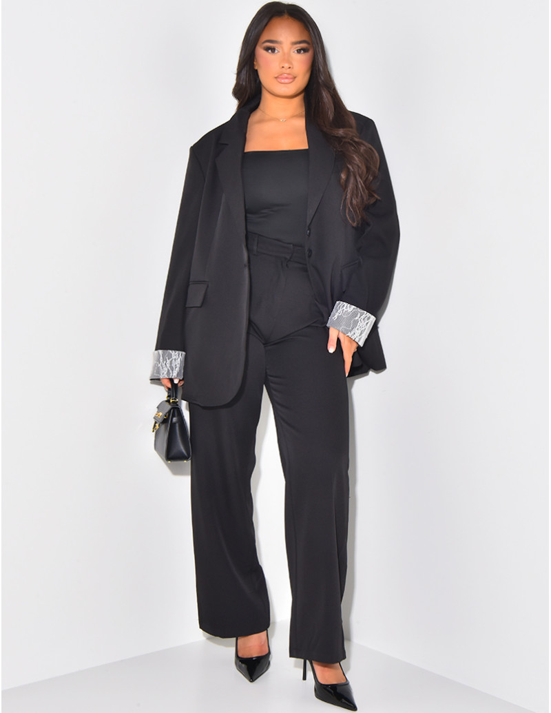 Hoch taillierte Anzughose...