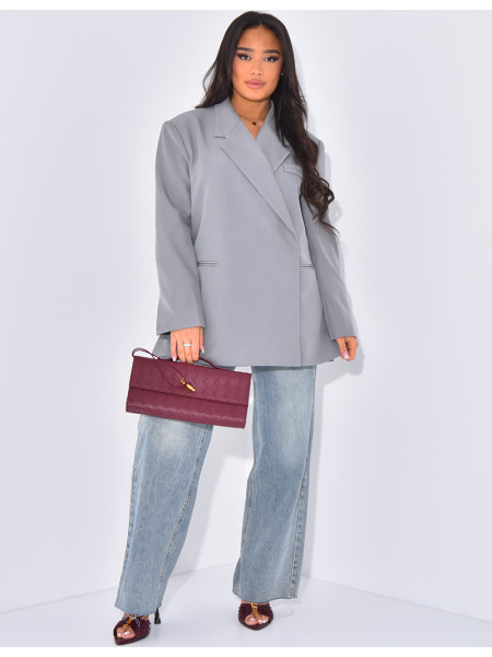 Oversized blazer with side slits