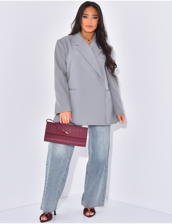 Oversized blazer with side slits