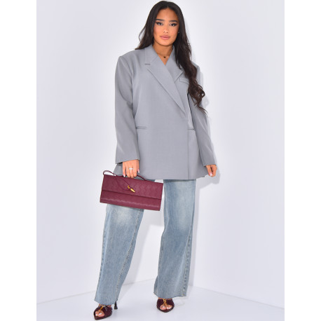 Oversized blazer with side slits