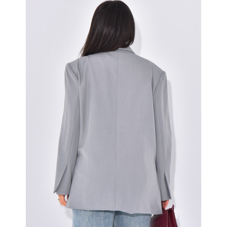 Oversized blazer with side slits