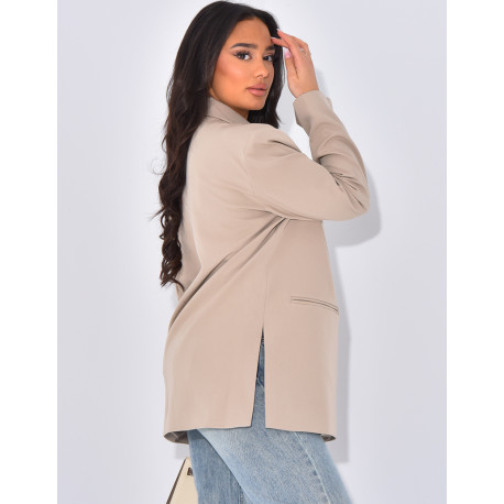 Oversized blazer with side slits
