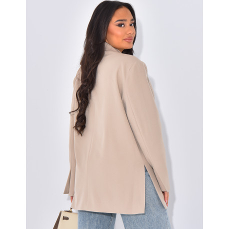 Oversized blazer with side slits
