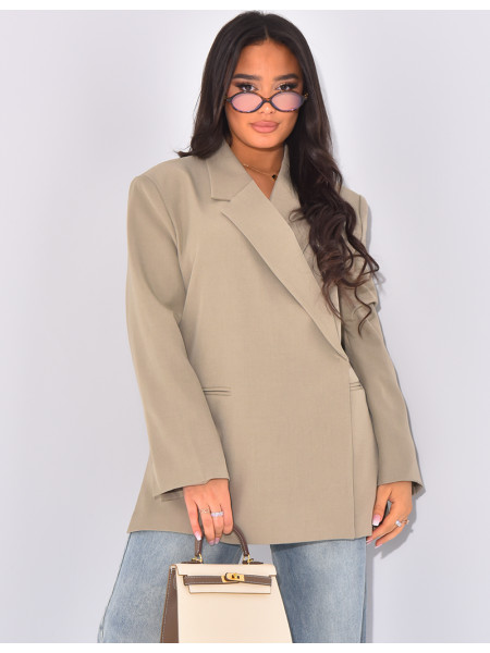 Oversize-Blazer mit Seitenschlitzen