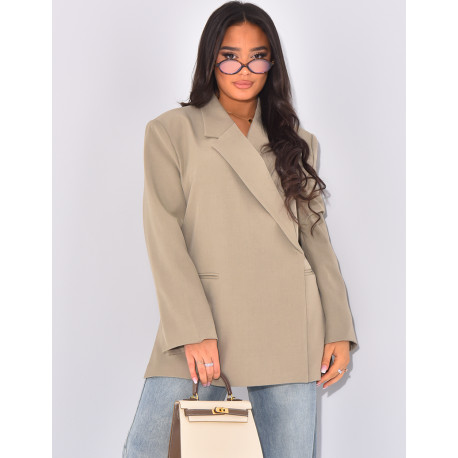 Oversize-Blazer mit Seitenschlitzen