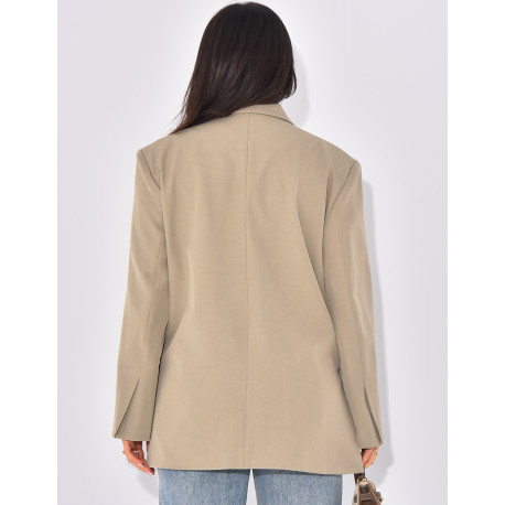 Oversize-Blazer mit Seitenschlitzen