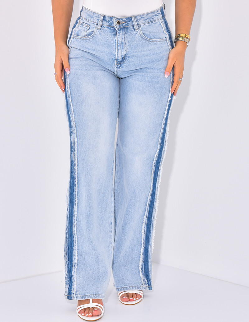 Jeans taille haute coupe...