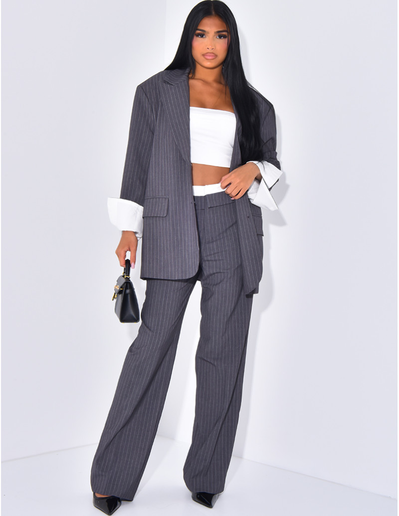 Pantalon de tailleur à...