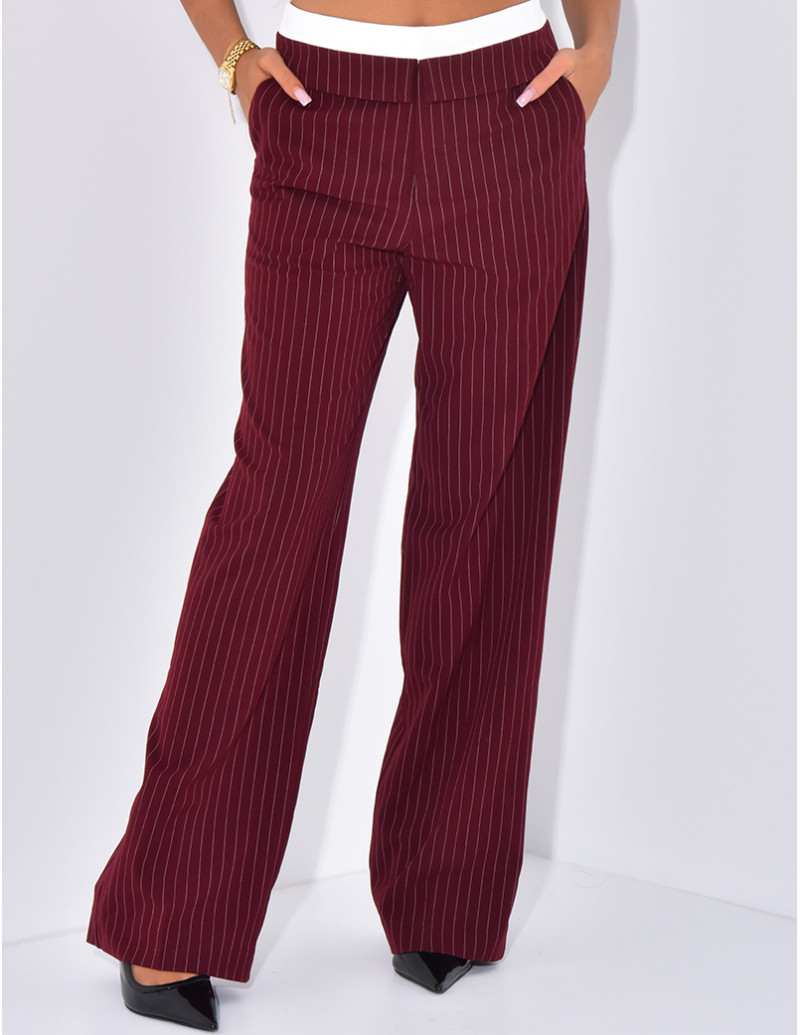 Striped tailored trousers...