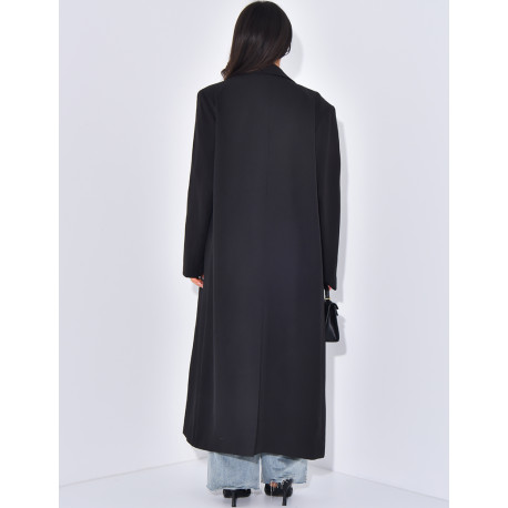 Blazer oversize et long à poches fendues