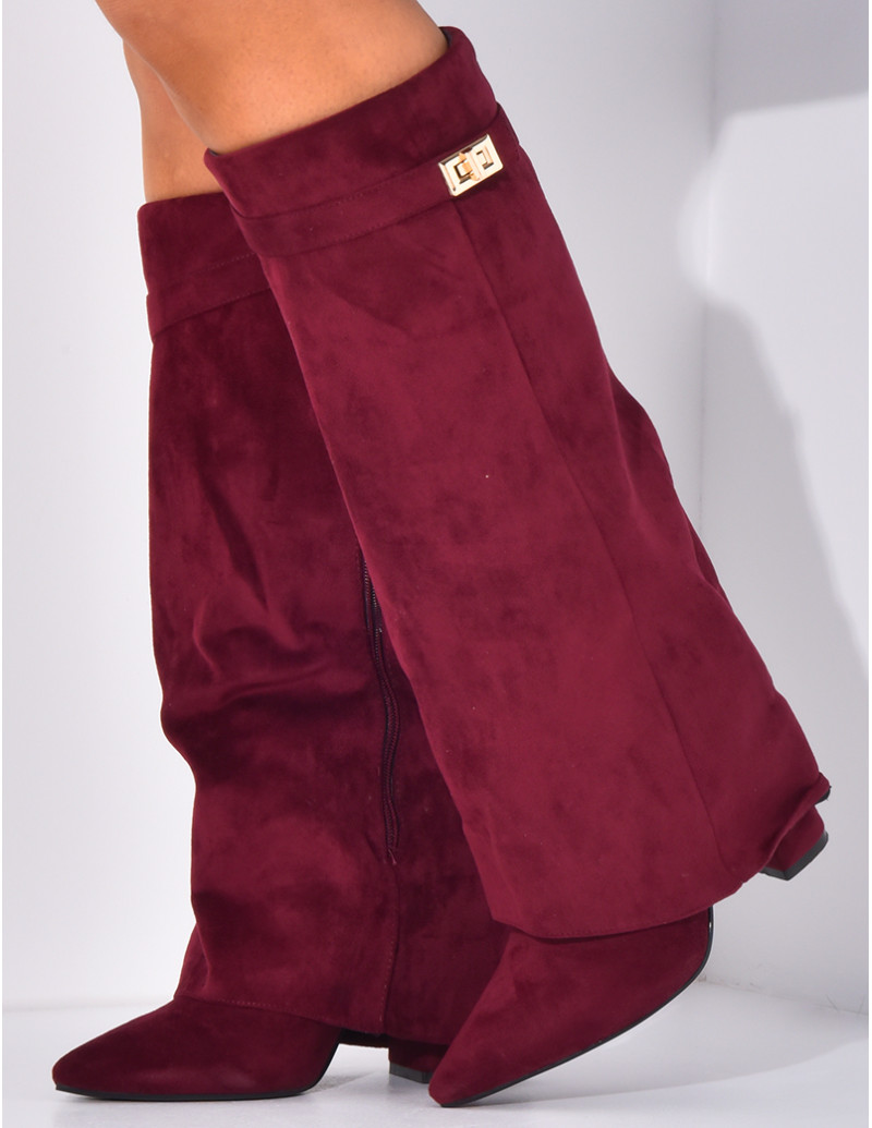 Stiefel aus Wildleder mit...