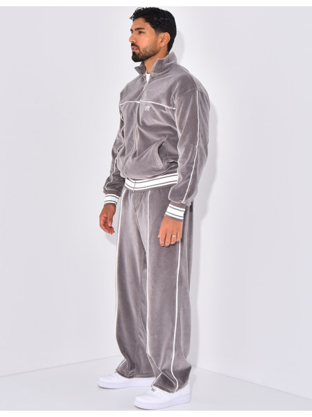 Ensemble tout doux pantalon et veste à capuche "PE"