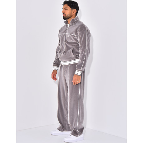 Ensemble tout doux pantalon et veste à capuche "PE"