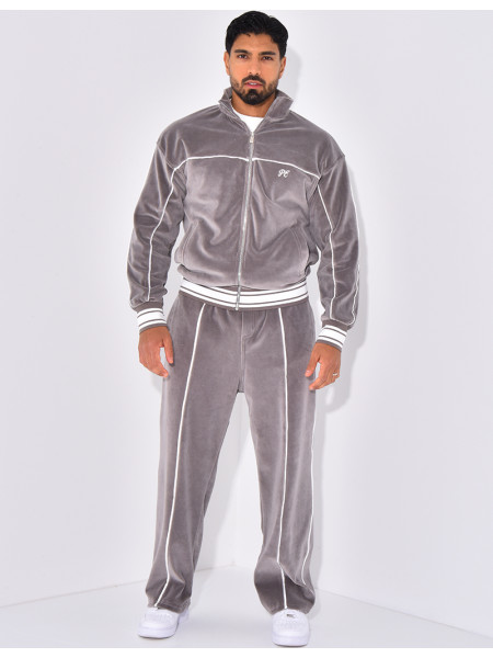 Ensemble tout doux pantalon et veste à capuche "PE"