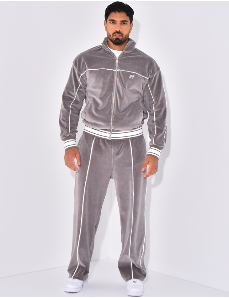 Ensemble tout doux pantalon et veste à capuche "PE"